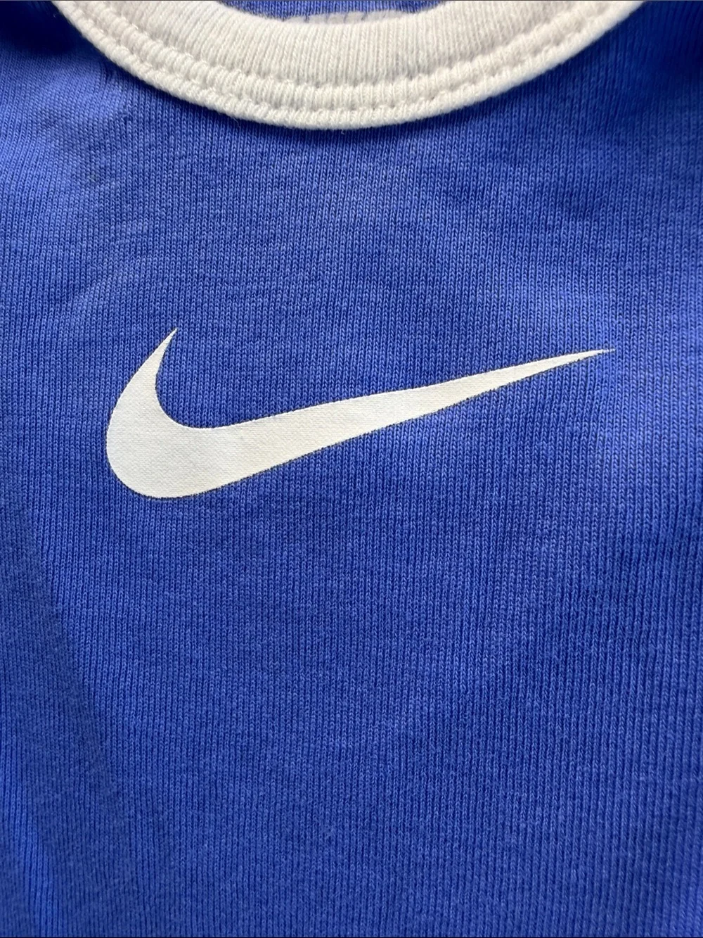Nike light lavender Short-Sleeve Baby Bodysuit with White Trim